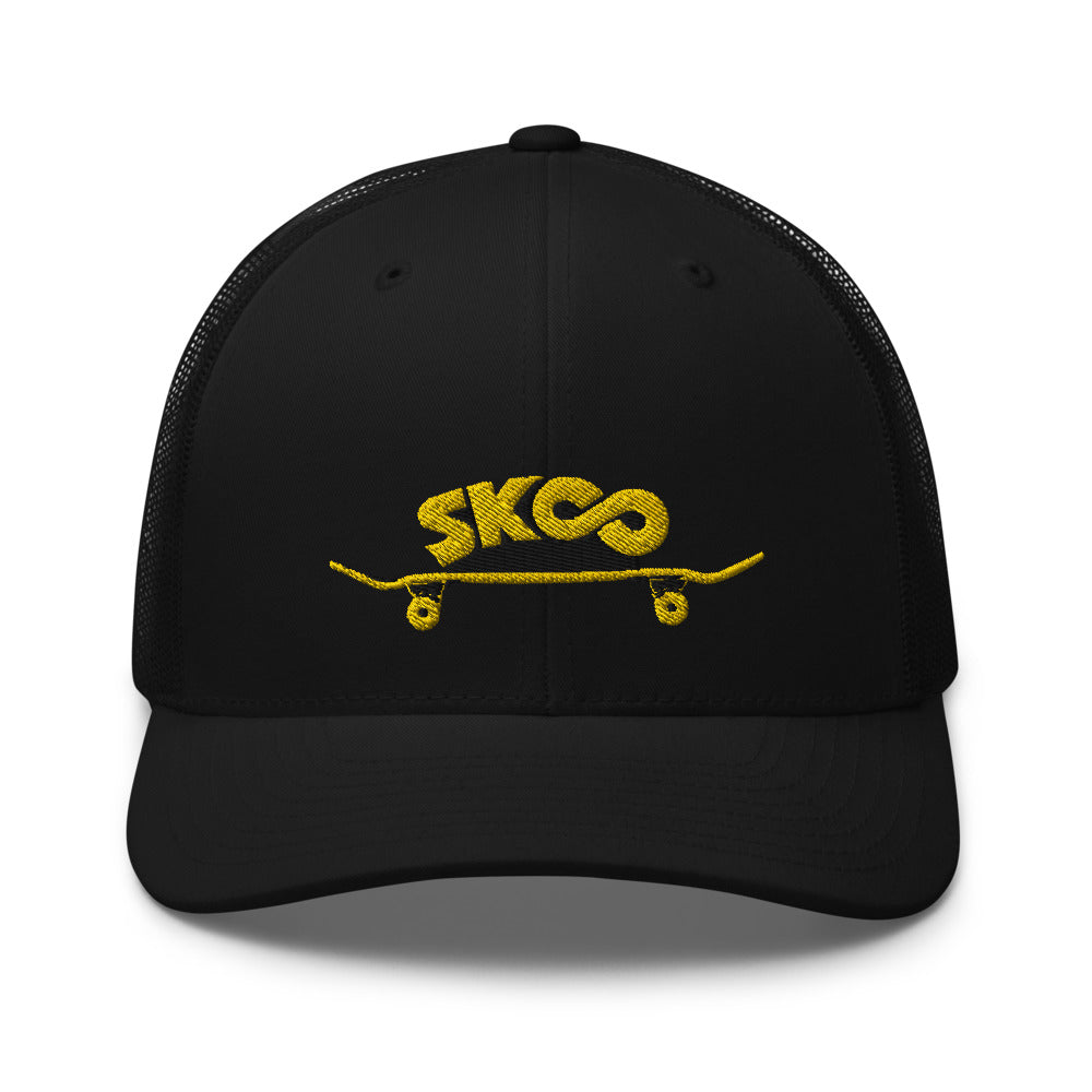 SK8 the infinity Logo Embroidered Mesh Snapback Cap
